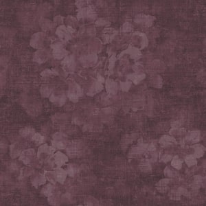 Atmosphere Collection Metallic Magenta Mystic Floral Design on Non-Pasted Non-Woven Wallpaper Roll