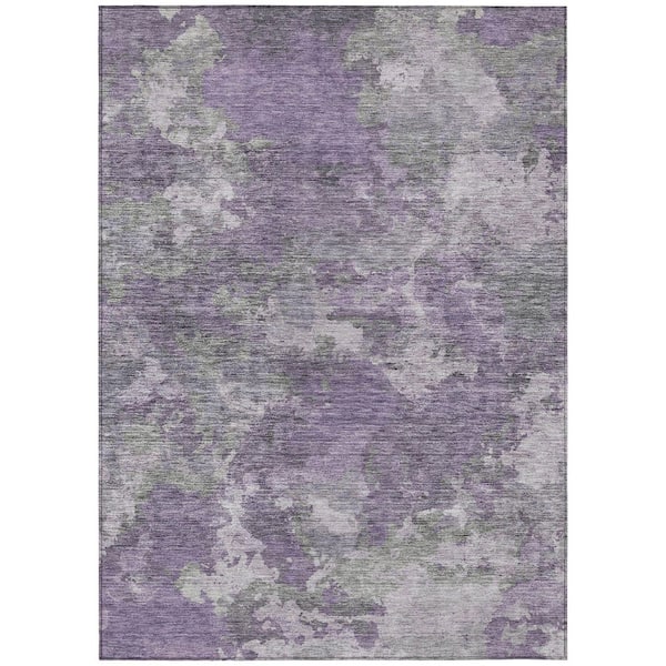 Chantille Machine Washable Indoor/Outdoor Abstract ACN1991 Purple 3 ft. x 5 ft. Area Rug