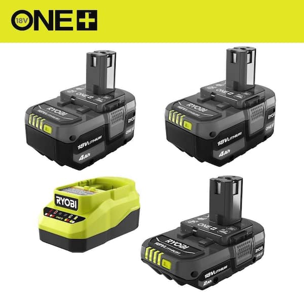 ONE+ 18V Starter Kit with (2) 4.0 Ah Lithium-Ion Batteries, (1) 2.0 Ah Lithium-Ion Battery, and Charger