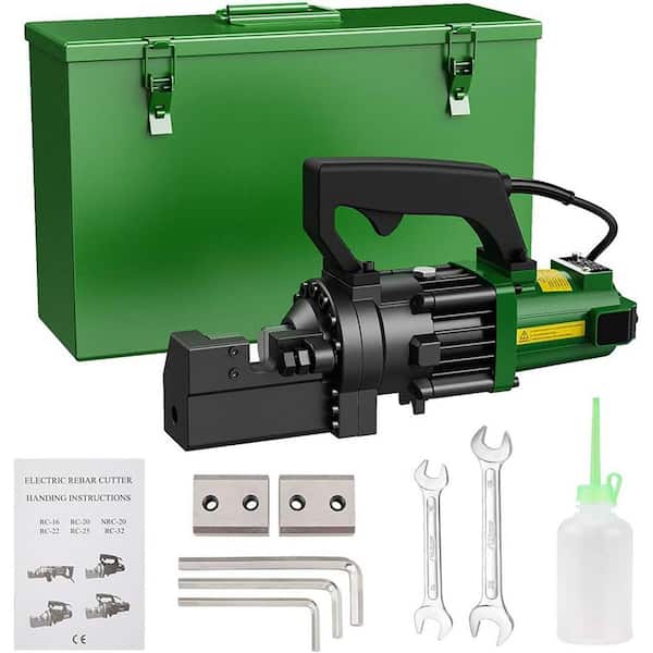 Electric Hydraulic Rebar Cutter Cutting up to 3/4 in. 4-20mm Replaceable Jaw Blades Fast Cutting Speed 1250 W