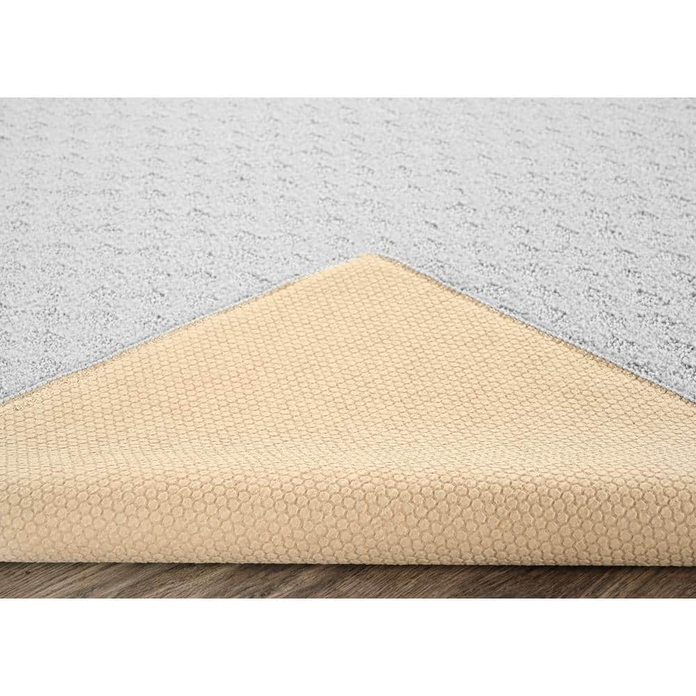 Silver Tufted Synthetic Medallion Area Rug, 6' x 9'