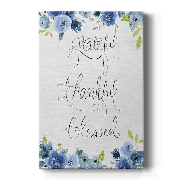 Wexford Home Grateful, Thankful, Blessed By Wexford Homes Unframed Giclee Home Art Print 12 in. x 8 in.