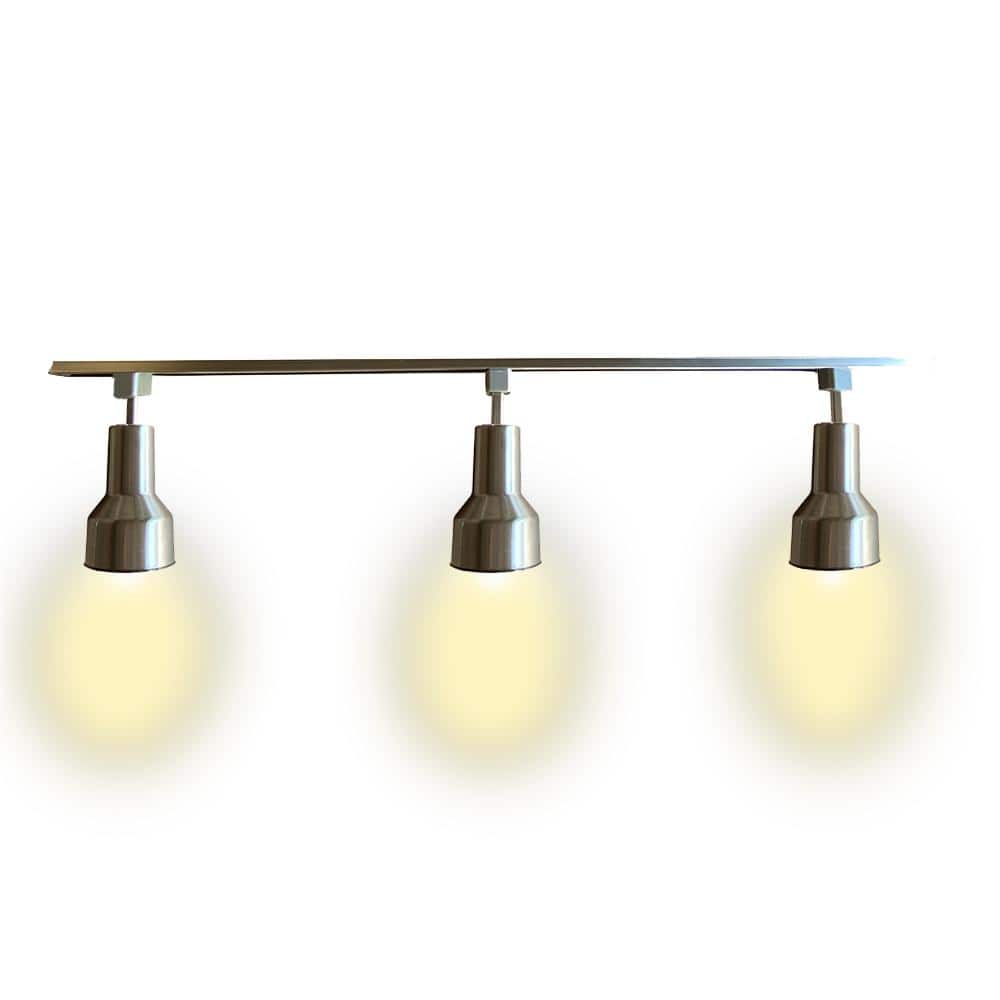 48 in. Brushed Nickel Fixed Track Lighting Kit