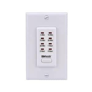 15-Amp 4-Hour In-Wall Countdown Digital Timer Switch, White