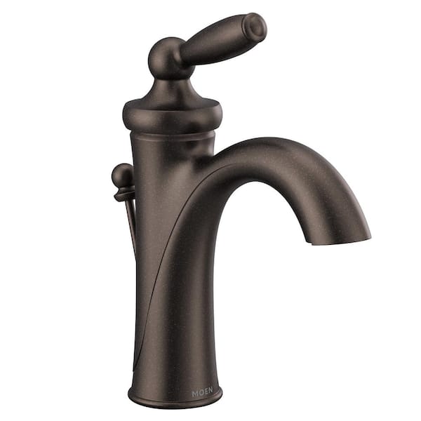 MOEN Brantford Single-Handle Single Hole High-Arc Bathroom Faucet in Oil Rubbed Bronze