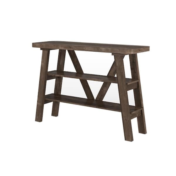 Furniture of America Novah 47 in W. Reclaimed Oak 33 in H. Rectangle PB Console Table