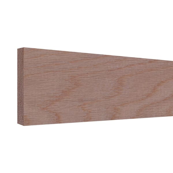 0.5 in. D x 5.5 in. W x 24 in. L Unfinished Natural Red Oak Wood Board