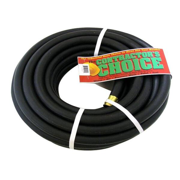Unbranded Endurance 5/8 in. Dia x 75 ft. Industrial-Grade Black Rubber Water Hose