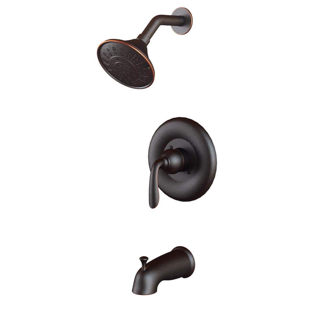 CMI Majestic Single Handle Top Wall Mount Pressure Balanced Three Function Tub and Shower Faucet in Oil Rubbed Bronze, Oil Rubbed Bronze Finish -  211-6625