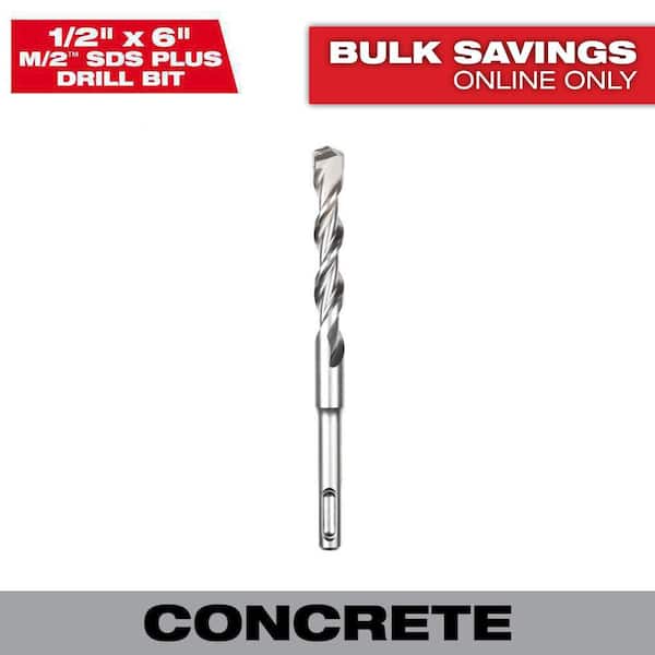 Milwaukee 1/2 in. x 6 in. 2-Cutter SDS-PLUS Carbide Drill Bit