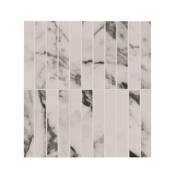Donatello Stax 12 in. x 12 in. x 0.31 in. Matte Ceramic Mesh-Mounted Mosaic Floor and Wall Tile (6.88 sq. ft./Case)
