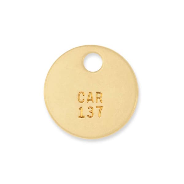 Lucky Line Products 1 in. Blank Brass Tags, 100 Per Box 26010