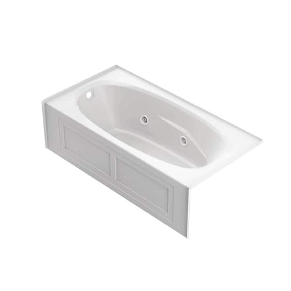 JACUZZI AMIGA 72 in. x 36 in. Whirlpool Bathtub with Left Drain in White