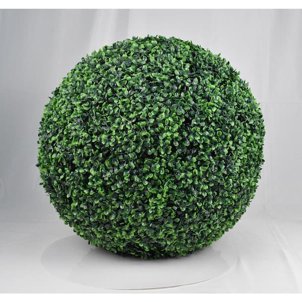 DECWIN 19 in. 2-Pieces 4-Layer Leaves Artificial Boxwood Ball Topiary Plant  Ball UV-Proof Greenery Ball Indoor Outdoor Decor DC-19-2P - The Home Depot