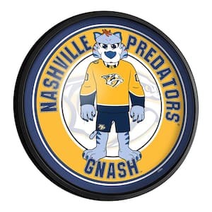Nashville Predators: Gnash - Round Slimline Lighted Wall Sign 18 in. L x 18 in. W 2.5 in. D