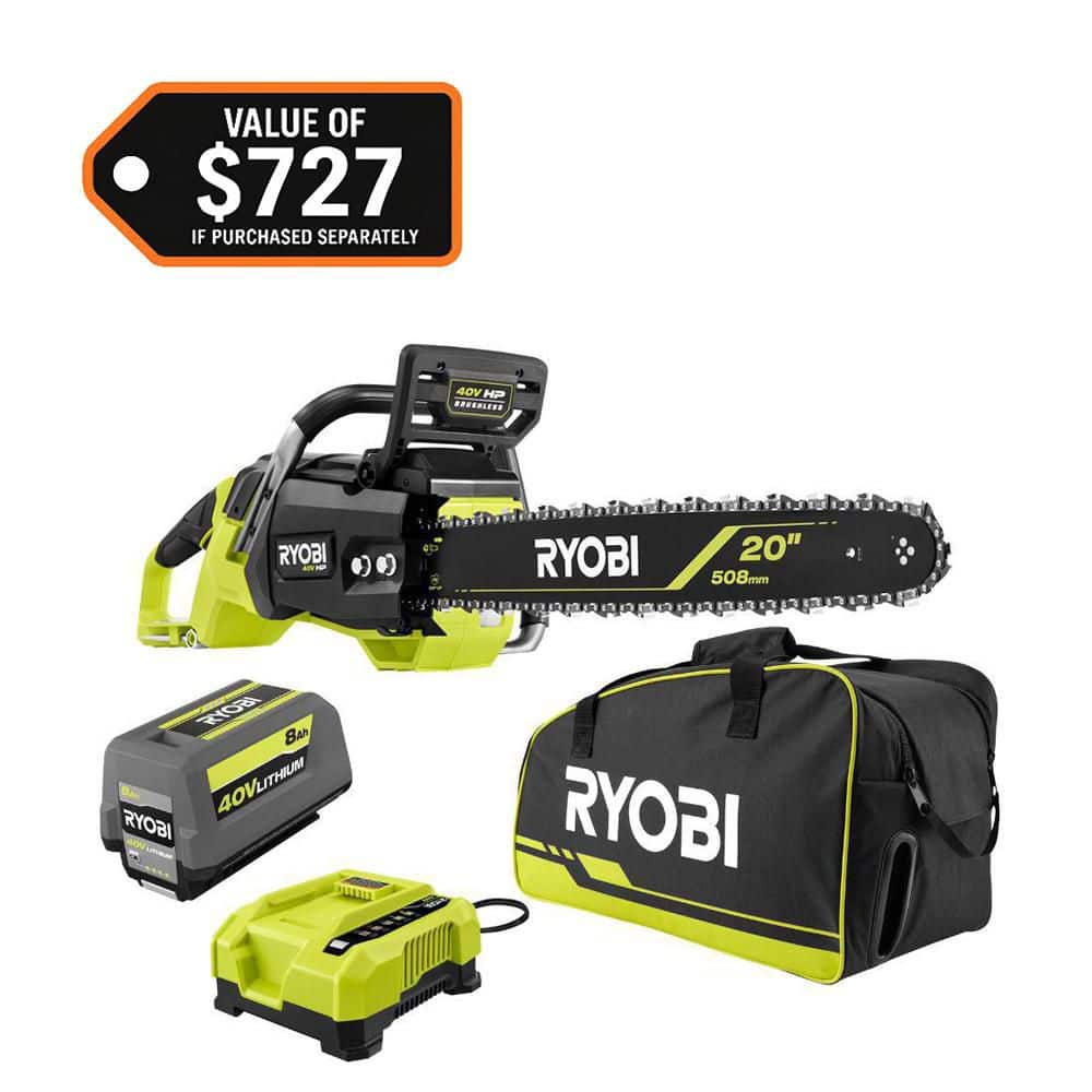 希少❗️デッドストック、新品未使用 RYOBI BASS LOVE 2260ML RYOBI 40V HP Brushless 20 in. Battery Chainsaw with Universal