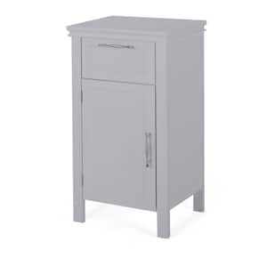 Tracey 16 in. W x 12.5 in. D x 30.5 in. H Gray MDF Bathroom Storage Linen Freestanding Cabinet