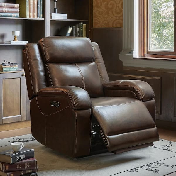 SPRUCE & SPRING Auberon Brown Genuine Leather Wall Hugger