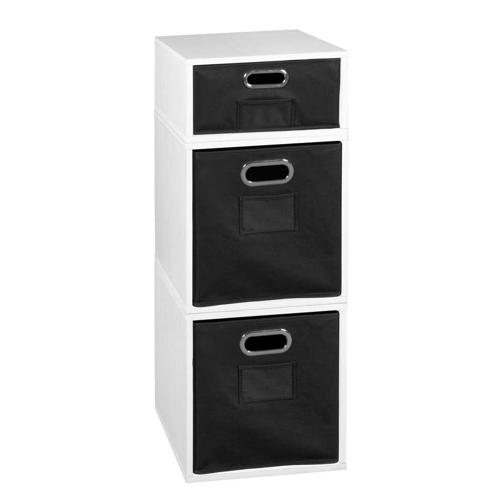 32.5 in. H x 13 in. W x 13 in. D Wood 3- Cube Organizer