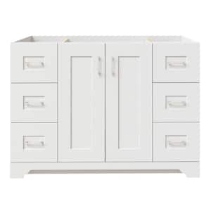 Hawthorne 48 in. W x 21-3/4 in. D Vanity Cabinet in Linen White