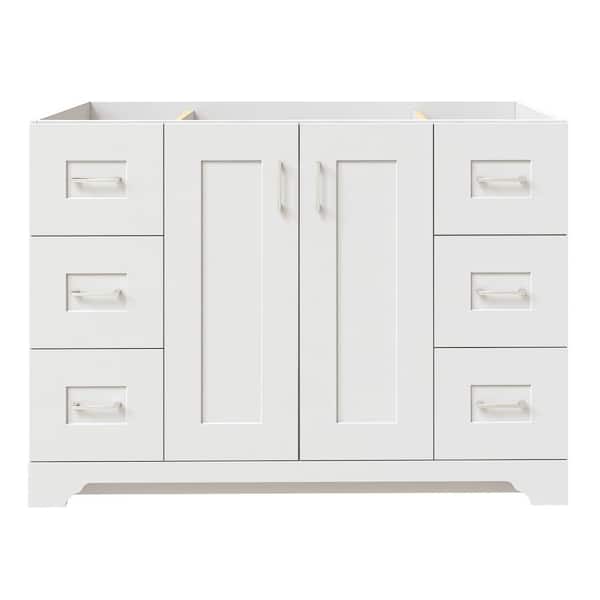 Home Decorators Collection Hawthorne 48 in. W x 21-3/4 in. D Vanity Cabinet in Linen White