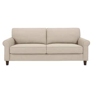 Briarwood 81.5 in. Classic Rolled-Arm Fabric Sofa in Sand Beige