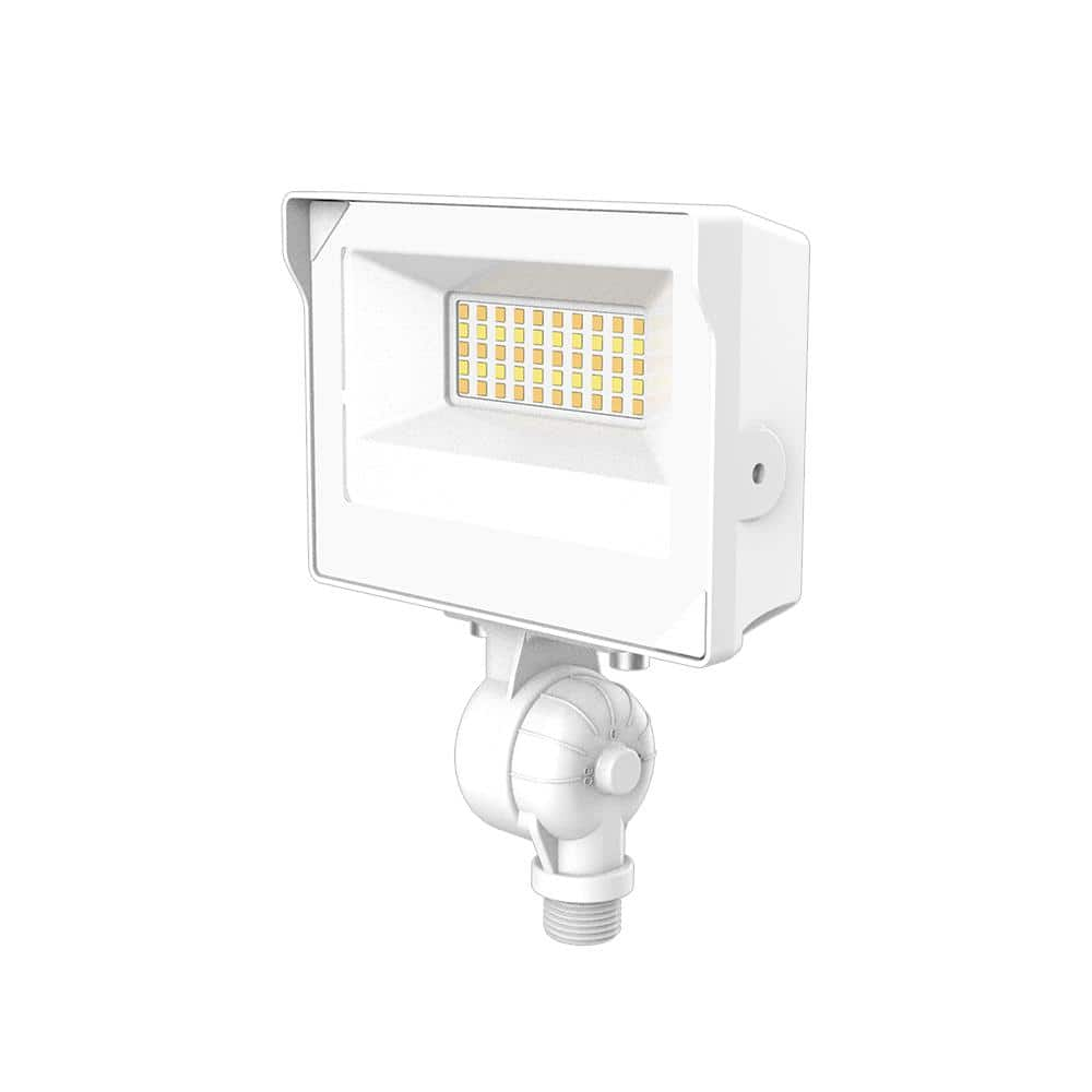 ETi 50-Watt Equivalent 2000 LumensWhite Integrated LED Flood Light Adjustable CCT and Photocell (5-Pack)