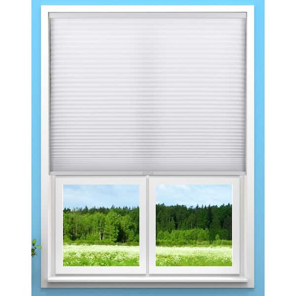Arlo Blinds Pure White Cordless Light Filtering polyester Cellular Shade 34.5 in. W x 84 in. L (Actual Size)