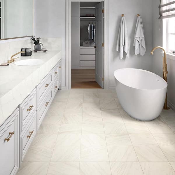 Lexstone Cloud Mist 12 in. x 12 in. Matte Porcelain Floor and Wall Tile (15.06 sq. ft/case)