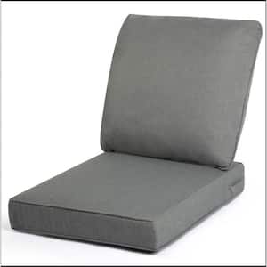 24 in. x 4.72 in. Outdoor Sectional Sofa Chair Cushion, Back Cushion, Dark Gray Water Resistant