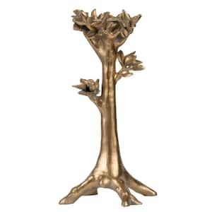 Tree Candleholder 5.5 in. Dia. x 13 in. Gold