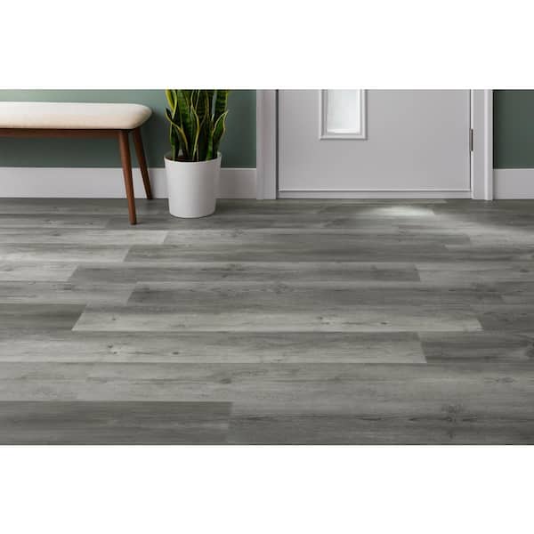 Luxury Vinyl Plank Flooring, Gray Linoleum Flooring Home Depot
