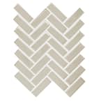 Restore Natural Gray 9 in. x 12 in. Glazed Ceramic Herringbone Mosaic Tile (0.6 sq. ft./each)