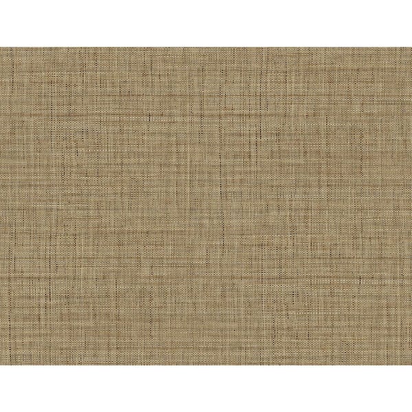 60.75 sq. ft. Brown Harvest Twine Embossed Vinyl Unpasted Wallpaper Roll