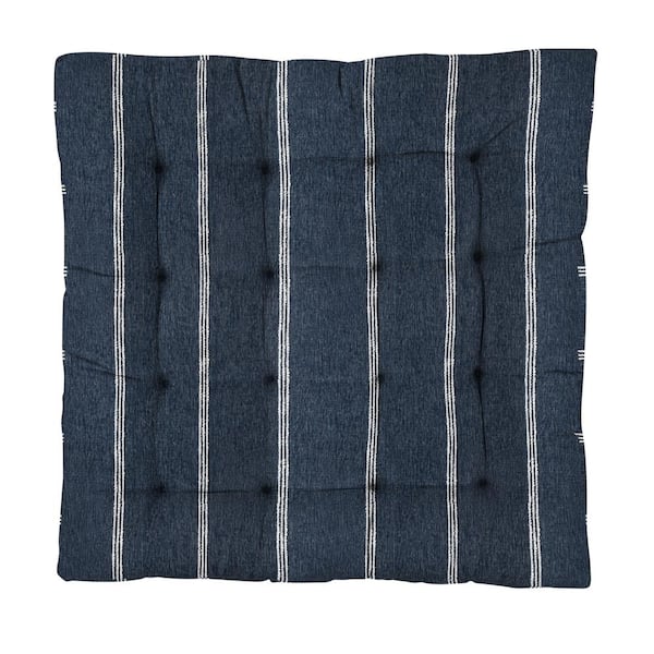 SORRA HOME Sorra Home 40 x 40 x 5 Deep Seating Outdoor Floor Cushion in Sunbrella Lengthen Indigo