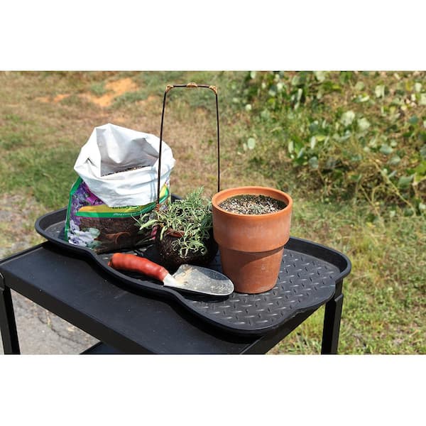 Black 15 in. x 29.50 in. Polypropylene Utility Boot Tray Mat
