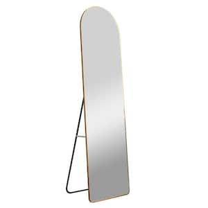16.5 in. W x 59.8 in. H Arched Gold Full Length Standing Floor Mirror