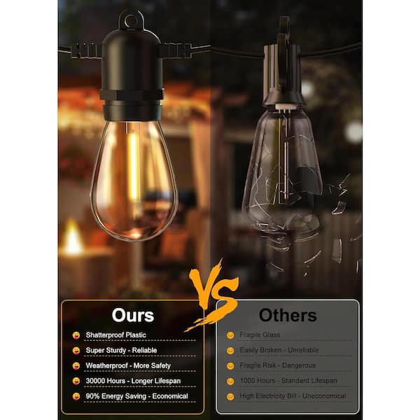 Northlight 120-ft 50-Light Clear Glass-Shade Plug-In Bulbs Incandescent String Lights Northlight 120-ft 50-Light Clear Glass-Shade Plug-In Bulbs Incandescent String Lights