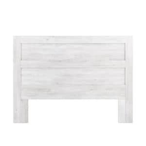 Rustic Ridge Washed White Queen 63.5 in. W x 47.5 in. H x 1.5 in. D Panel Headboard
