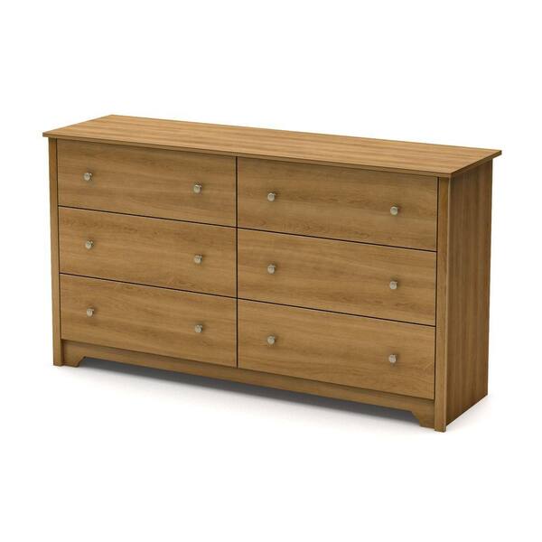 South Shore Vito 6-Drawer Dresser in Harvest Maple