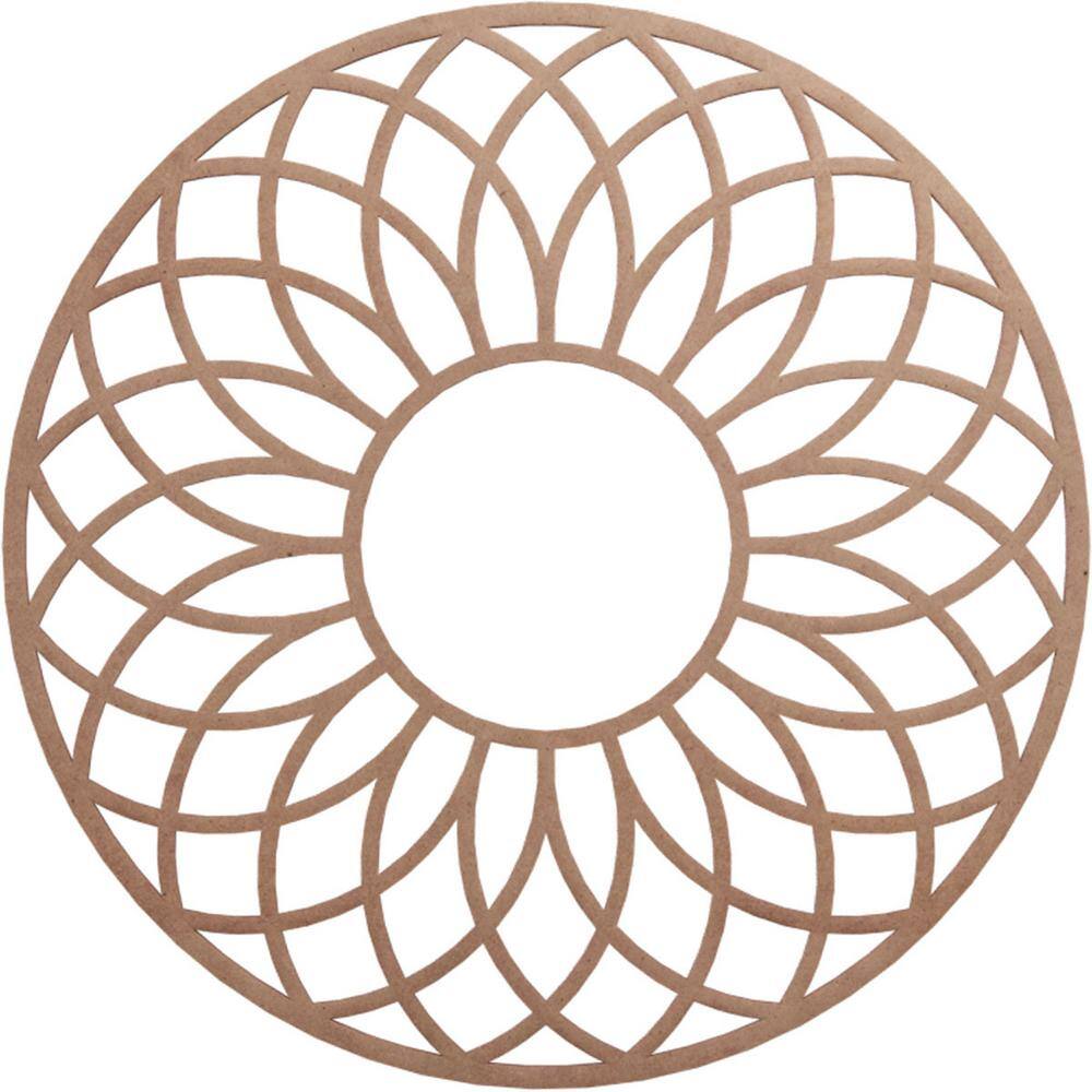 Ekena Millwork 30 in. x 30 in. x 1/4 in. Cannes Wood Fretwork Pierced