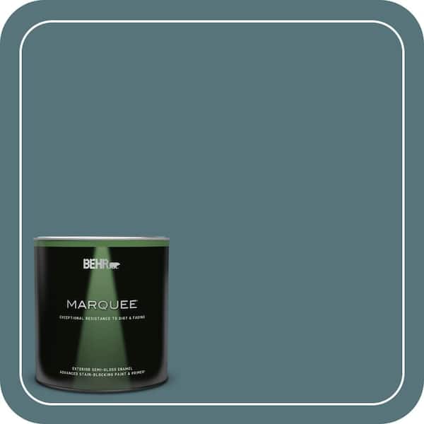BEHR MARQUEE 1 qt. Home Decorators Collection #HDC-FL15-03 Blue Sage Semi-Gloss Enamel Exterior Paint & Primer