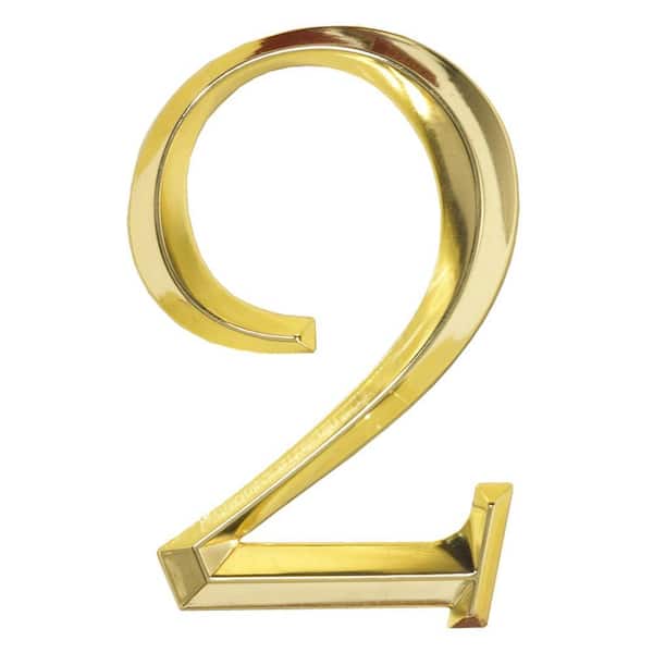 Whitehall Products Classic 6 in. Polished Brass Number 2
