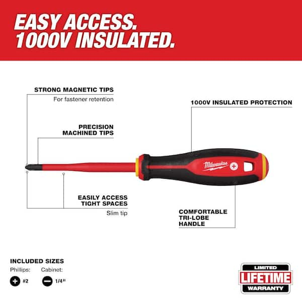 1000V Insulated Hand Tool Set with Compact Autolock 25 ft. Tape Measure and FASTBACK 6-in-1 Folding Knife (7-Piece)