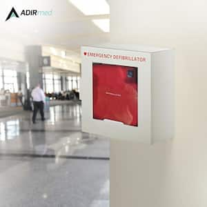 Non-Alarmed Steel Cabinet for Defibrillators in White