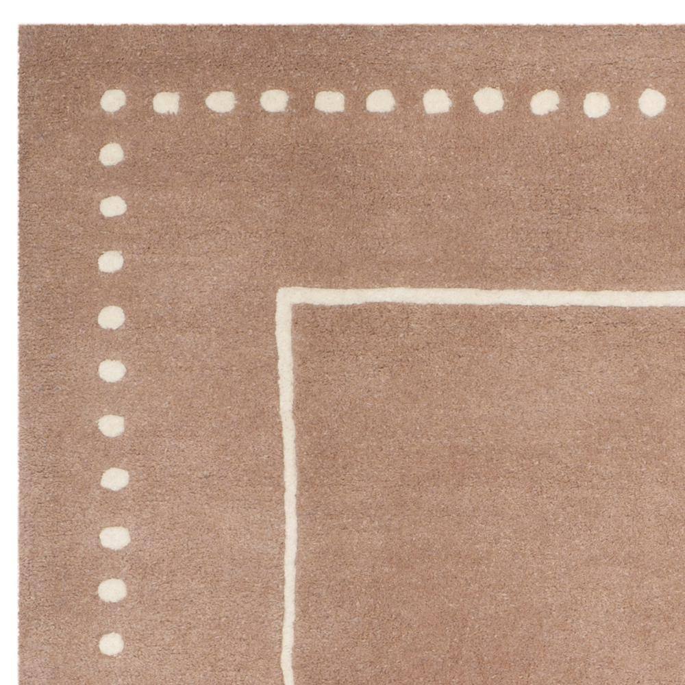 Beige and Ivory Hand-Tufted Wool 4' x 6' Area Rug