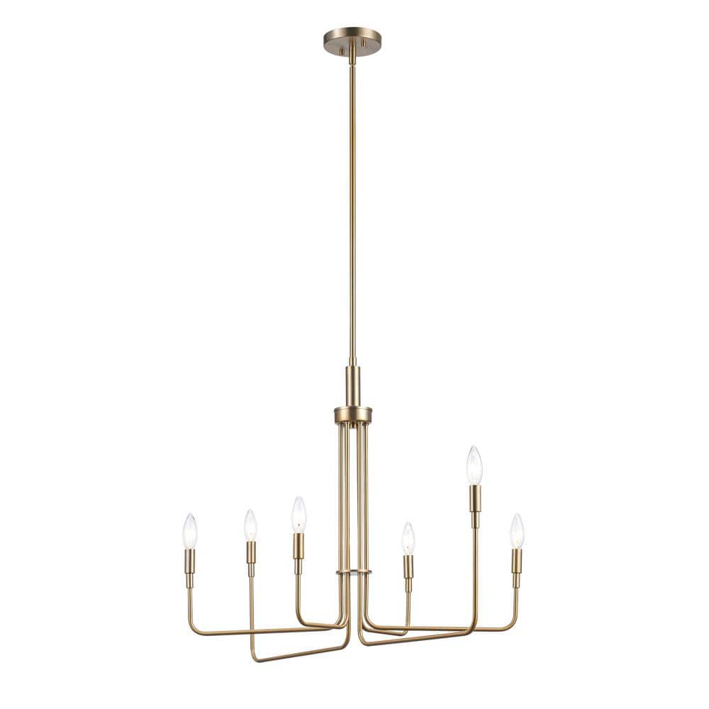 Charlotte Midcentury Modern Antique Gold Cluster Chandelier