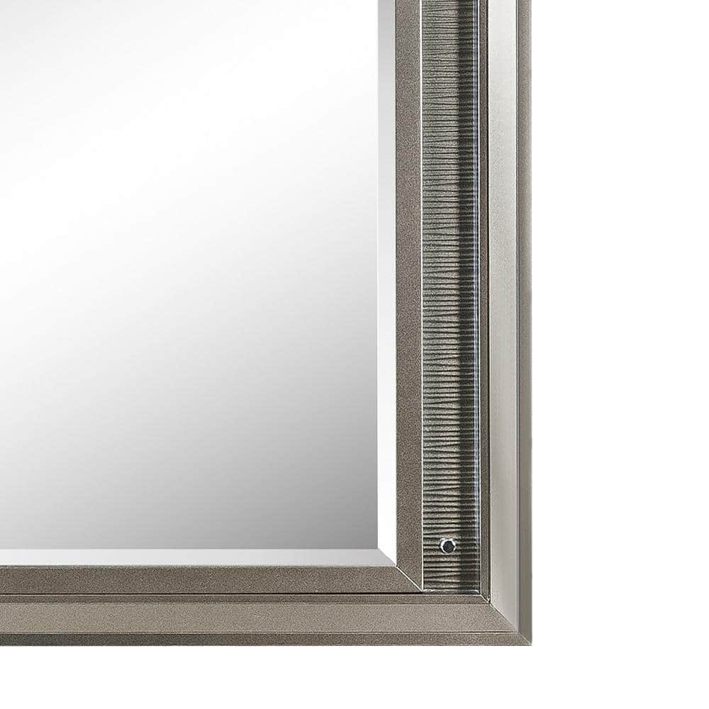 Sadie Contemporary Rectangular LED Mirror in Dark Champagne