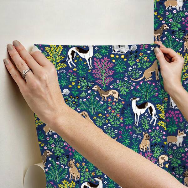 PRINTFRESH 216 in. x 20.5 in. Blue Must Love Dogs Peel and