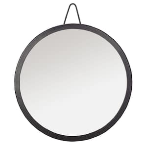 Medium Round Matte Black Novelty Mirror (20.0 in. H x 20.0 in. W)